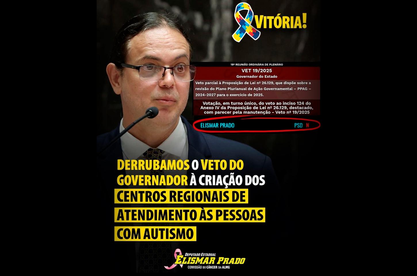 Deputado comemora vitória pelo autismo em BH, mas seu grupo barra projeto em Monte Carmelo
