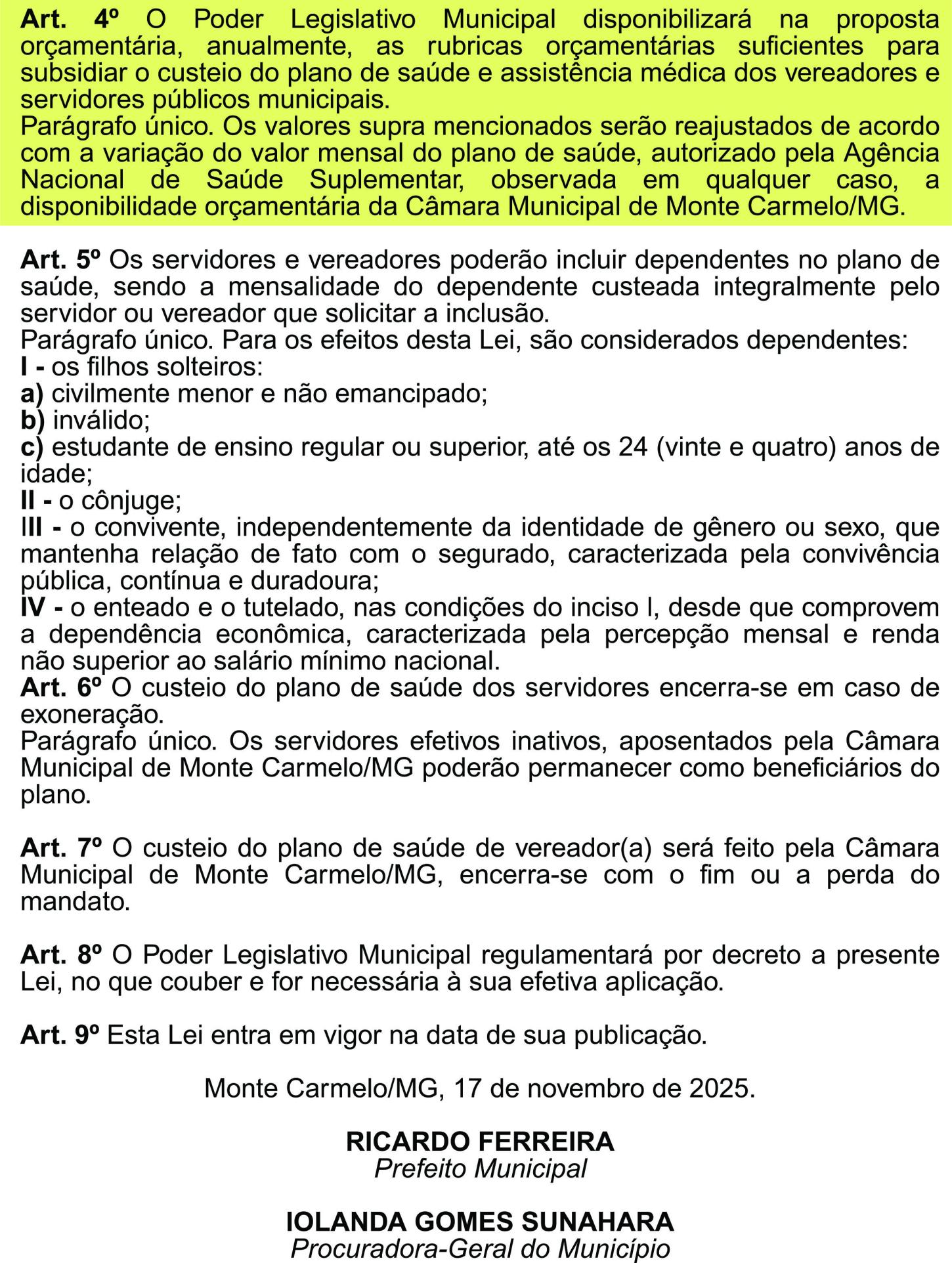 Fonte: Diario Oficial Prefeitura de Monte Carmelo