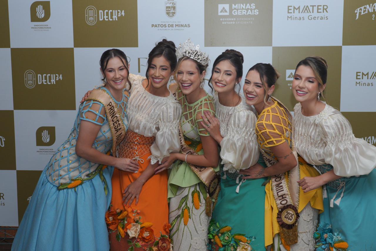 Maria Fernanda Leão, Thainá Vieira Rodrigues e Vitória Magalhães Silva — além da Musa do Rodeio 2026, Maria Luiza Ribeiro.