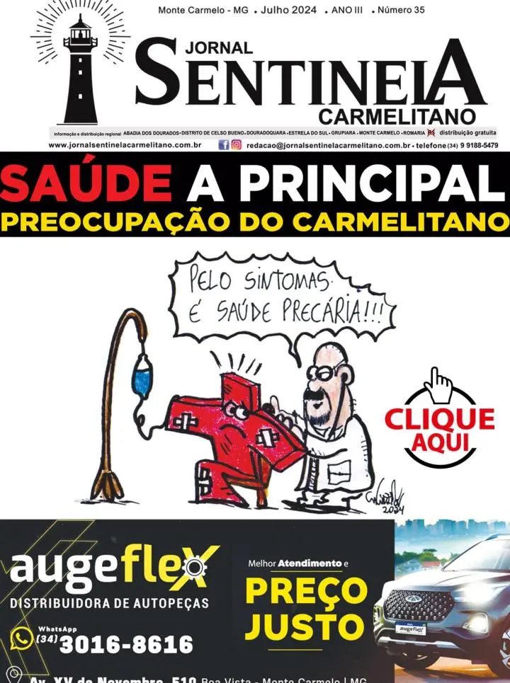 SAÚDE A PRINCIPAL PREOCUPAÇÃO DO CARMELITANO