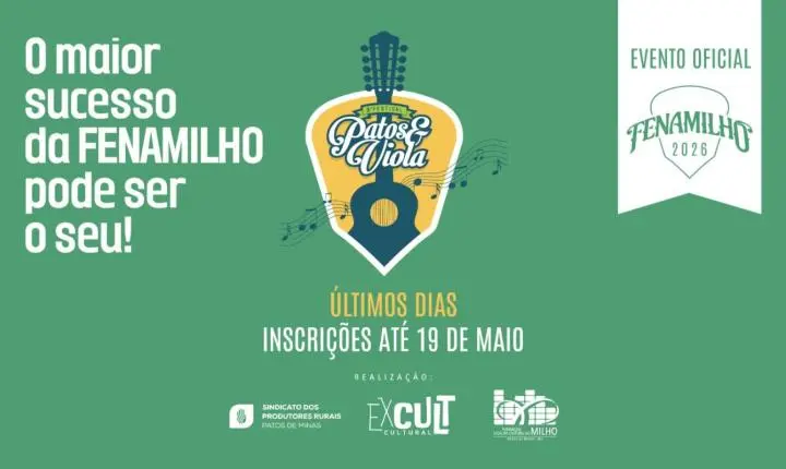Últimos dias para se inscrever no V Festival Patos & Viola da Fenamilho 2026